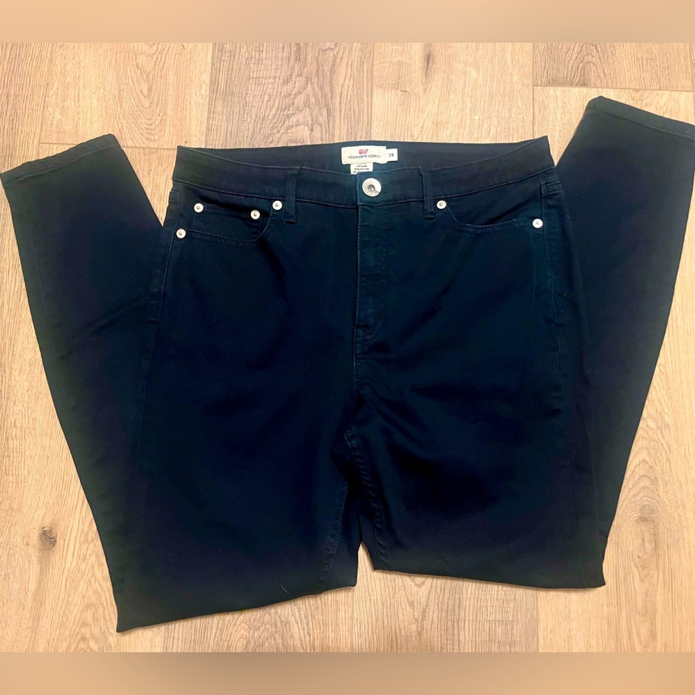 Vineyard Vines Women’s Black Stretch Skinny Jeans, Size 29